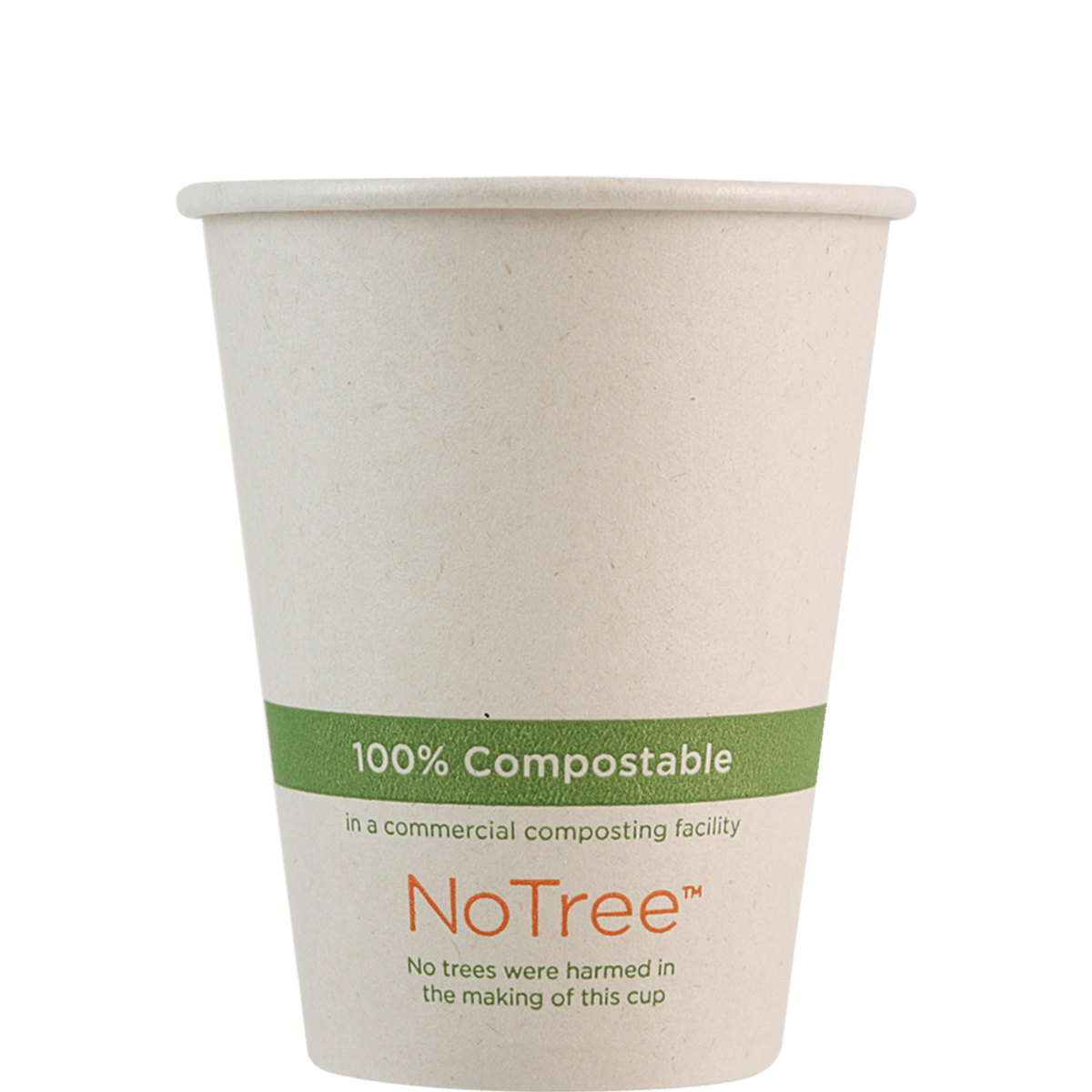 World Centric 8 oz NoTree Paper Hot Cup, Compostable, Sugarcane Paper, 8oz (QTY 1000), SKU CU-SU-8