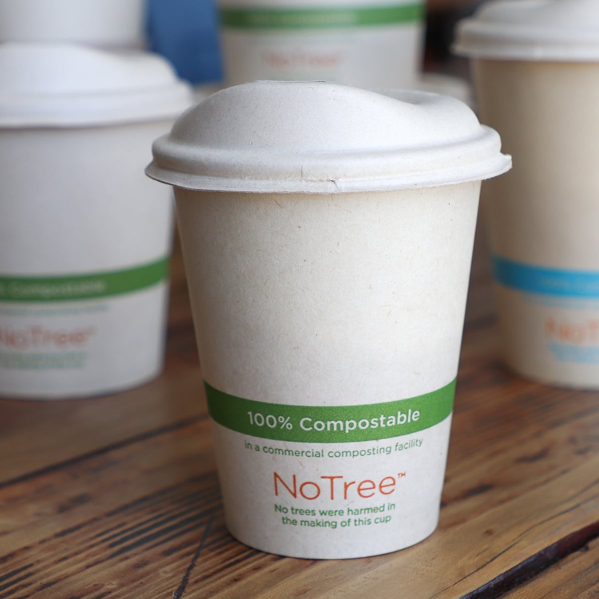 World Centric 8 oz NoTree Paper Hot Cup, Compostable, Sugarcane Paper, 8oz (QTY 1000), SKU CU-SU-8