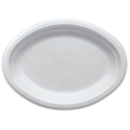 Eco-Products Vanguard Compostable Sugarcane Oval Plate, 10 × 7 in, White (QTY 500), SKU EP-P009NFA