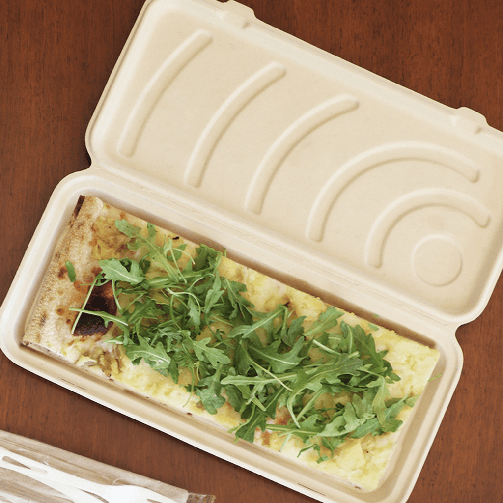 World Centric Fiber Flat Bread or Pizza Box 13.5x6.5x1.25in Compostable PFAS-Free (QTY 200), SKU PB-SC-U13-LFS