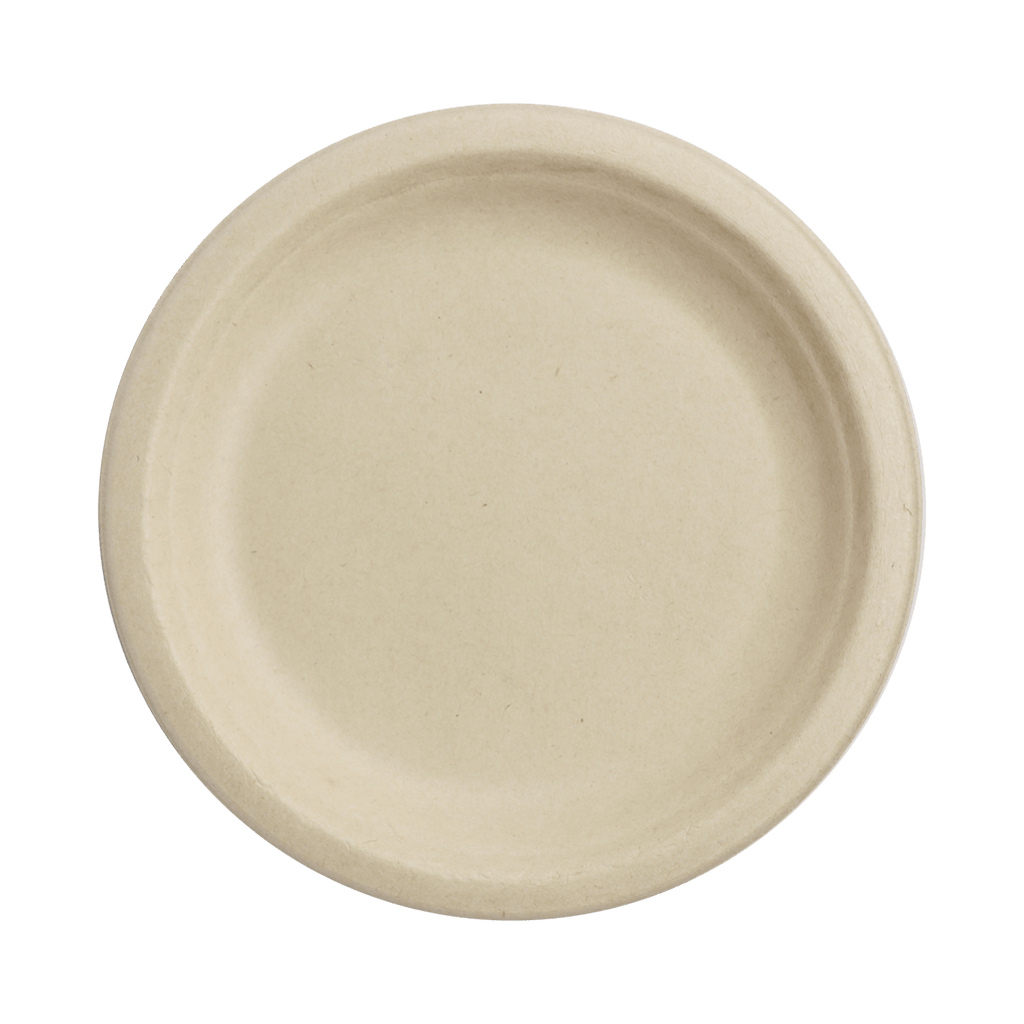 World Centric Compostable Fiber Plate, 7 in (QTY 1000), SKU PL-SC-U7-LFS