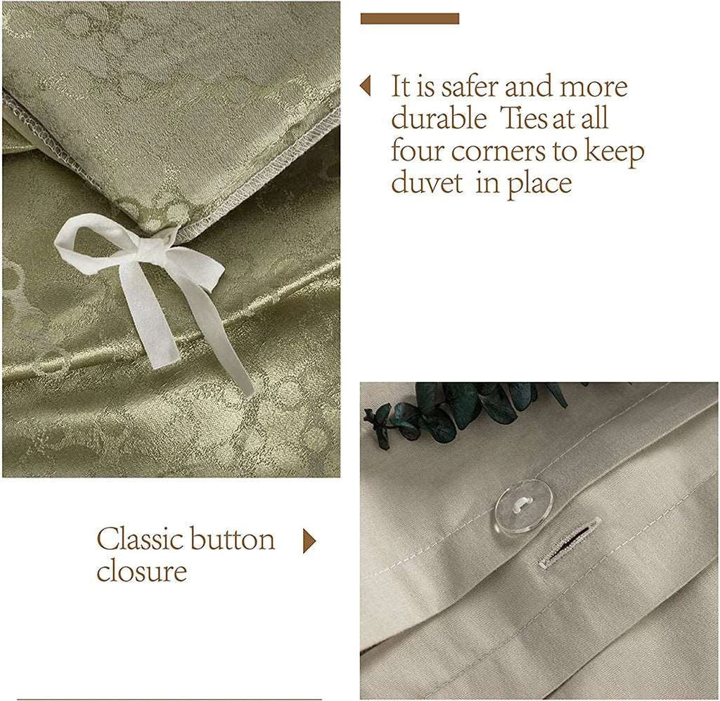 Bamboo Cotton Sateen Silk Bedding Set |Bed Linens, Pillowcase, Duvet Cover